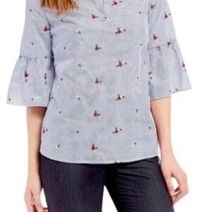 Ivanka Trump top with embroidered Floral Accents Sz xl